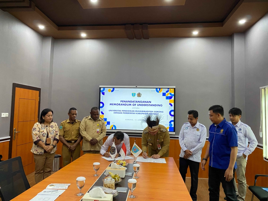 PENANDATANGAN MoU UNIMUDA SORONG DENGAN PEMERINTAH KABUPATEN MAYBRAT